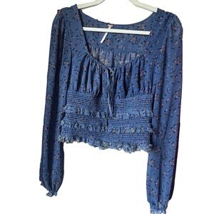 Lost in the 🔥 Free People Lolita Floral Ruffle Top